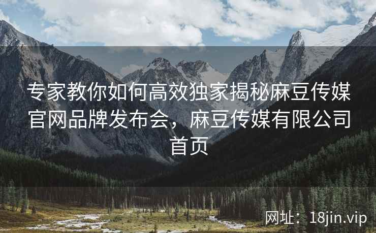 专家教你如何高效独家揭秘麻豆传媒官网品牌发布会，麻豆传媒有限公司首页