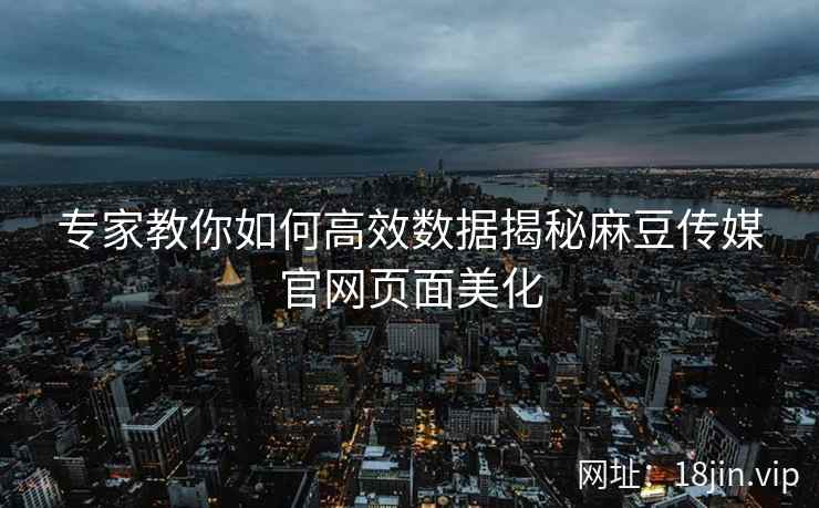 专家教你如何高效数据揭秘麻豆传媒官网页面美化  第1张