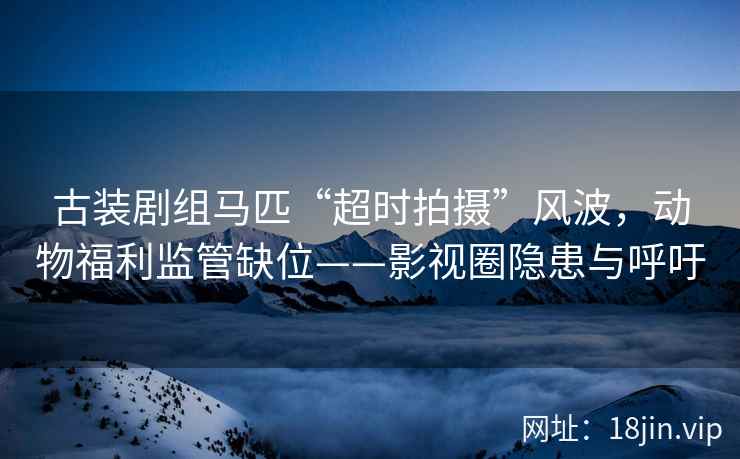 古装剧组马匹“超时拍摄”风波，动物福利监管缺位——影视圈隐患与呼吁  第1张