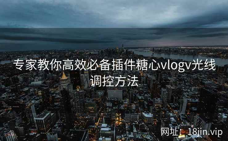 专家教你高效必备插件糖心vlogv光线调控方法  第2张