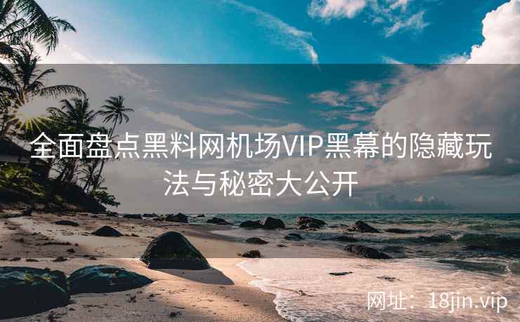 全面盘点黑料网机场VIP黑幕的隐藏玩法与秘密大公开  第1张